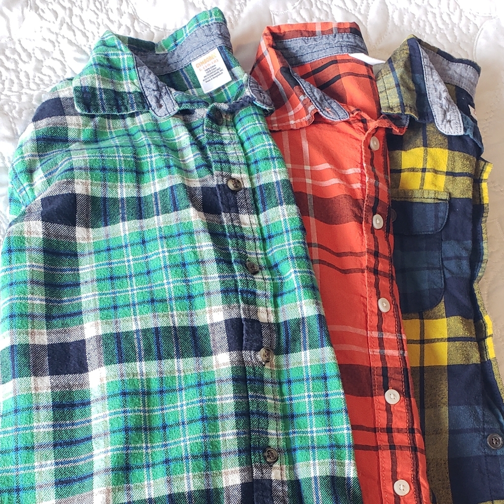 Three Boys Flannel Shirts
